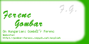 ferenc gombar business card